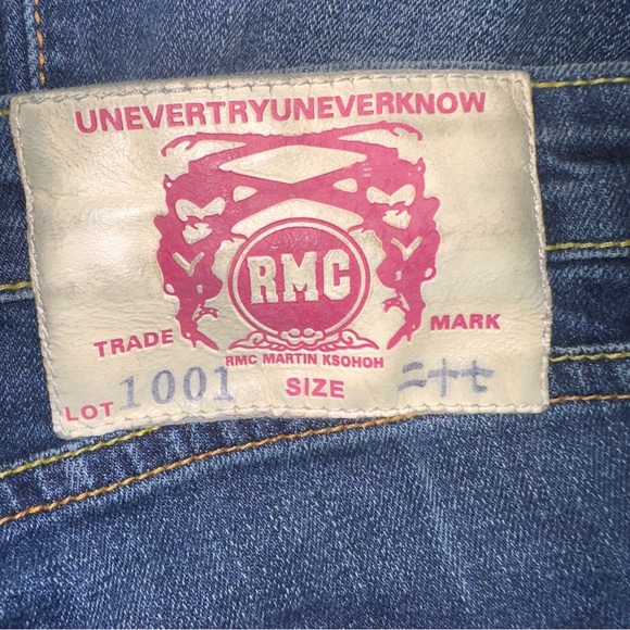 RMC Martin Ksohoh Jeans Size 27 Selvage Love Rose Embroidered Pockets Lot 1001 - Picture 11 of 14